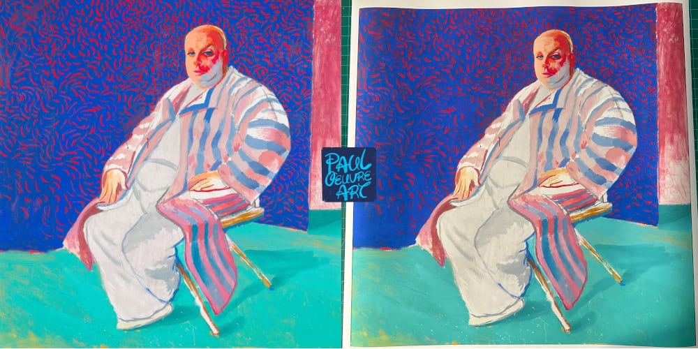 Comparaison entre impression sur papier et photo de l'original
