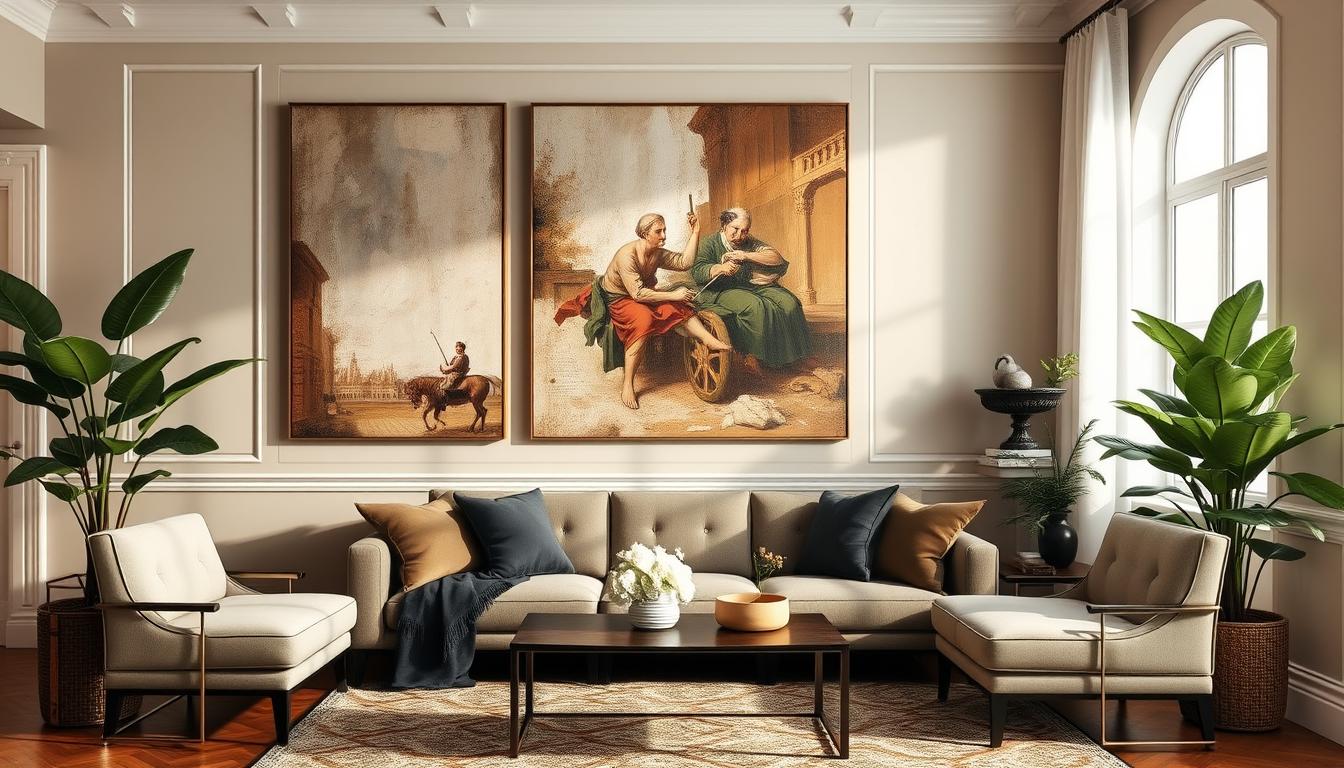 Intégrer des tableaux dans différentes pièces de la maison