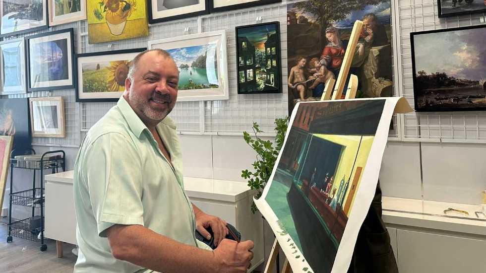 Peinture sur toile aux ateliers Paul