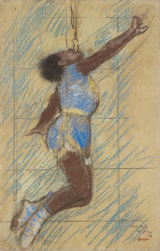 Suspendu dans la concentration… un croquis pour Miss La La au cirque Fernando