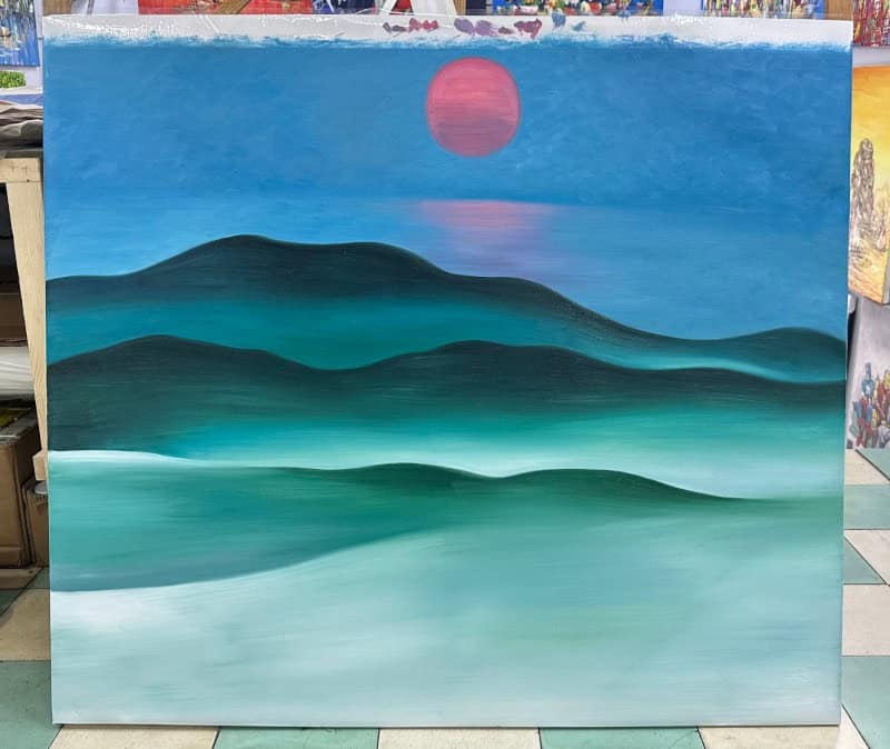 Tableaux décoratif peint à la main à l'acrylique