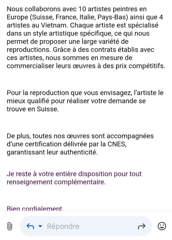 Galerie de vente en ligne