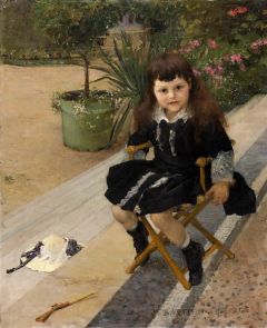 Bastien-lepage Jules Portrait Of A Young Boy In Saint-gratien 1878