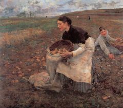 Bastien-lepage Jules Saison D Octobre Recolte Des Pommes De Terre