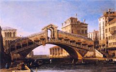 Canaletto, Capriccio du pont du Rialto