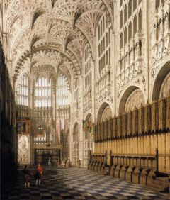 Canaletto, l'intérieur de la chapelle Henry VII