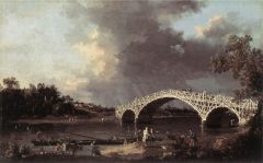 Canaletto, Le vieux pont Walton sur la tamise