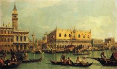 Canaletto, Piazzeta et le palais des Doges depuis le bassin Saint Marc