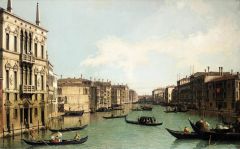 Canaletto, Venise - Le Grand Canal, en regardant au nord-est du Palazzo Balbi au pont du Rialto