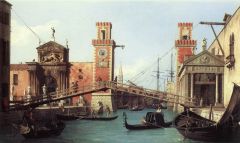 Canaletto, Vue de l'entrée de l'arsenal