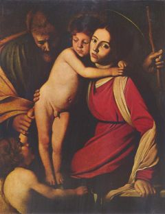 Caravage, La Sainte Famille avec saint Jean-Baptiste