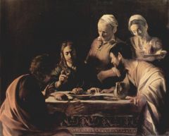 Caravage, Le repas à Emmaüs - 1606