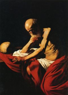 Caravage, Saint Jérôme en méditation