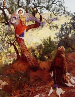 Cowper Frank Cadogan Saint Francis Of Assisi And The Heavenly Melody