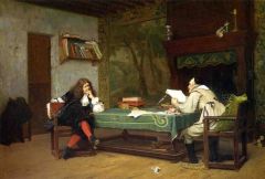 Gerome Jean-leon A Collaboration - Corneille And Moliere 1873