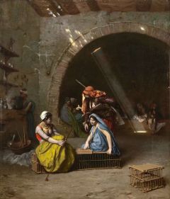Gerome Jean-leon Almehs Playing Draughts Ca. 1870