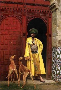 Gerome Jean-leon An Arab And His Dogs 1875