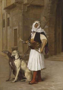 Gerome Jean-leon Arnaut And Two Whippets 1867