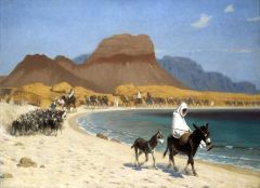 Gerome Jean-leon Caravan On The Nile Ca. 1897