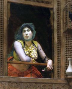 Gerome Jean-leon Femme Au Balcon Ca. 1888