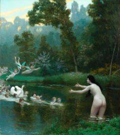 Gerome Jean-leon Leda And The Swan 1895