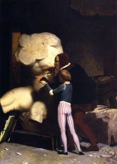 Gerome Jean-leon Michelangelo Being Shown The Belvedere Torso 1849