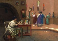 Gerome Jean-leon Painting Breathes Life Into Sculpture Aka Tanagra S Studio 1893