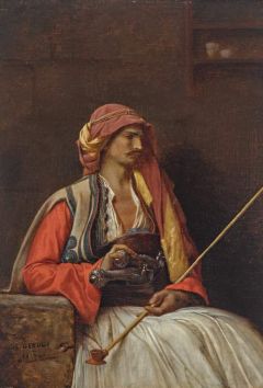 Gerome Jean-leon Seated Arnaut 1857