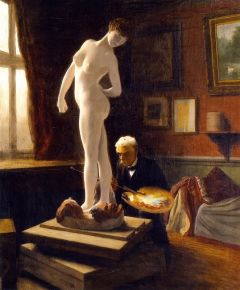 Gerome Jean-leon Self-portrait Painting The Ball Player Ca. 1902
