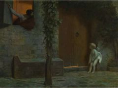Gerome Jean-leon The Story Of Anacreon - Cupid At The Door In A Rainstorm