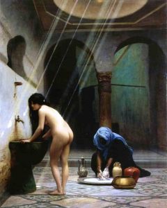 Gerome Jean-leon Un Bain Maure Femme Turque Au Bain