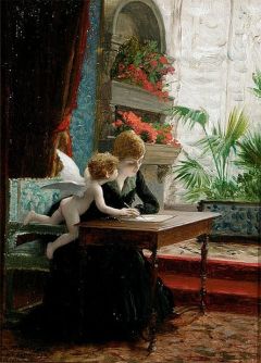 Gerome Jean-leon Young Lady And Cupid