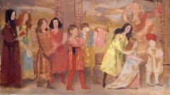 Gotch Thomas Cooper Cartoon Study For Pageant Of Childhood Ca. 1899
