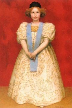 Gotch Thomas Cooper Girl In Renaissaince Costume