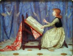 Gotch Thomas Cooper Girl Seated In An Interior