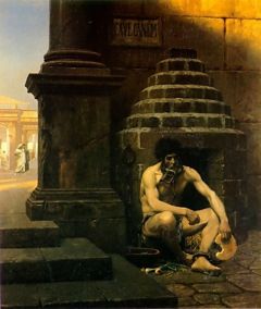 JL Gérome,Cave canem, prisonnier de guerre à Rome