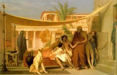 JL Gérome, Socrates  cherchant  Alcibiades dans la maison d'Aspasia