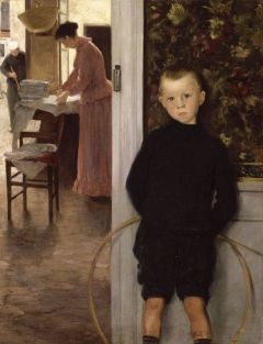 Mathey Paul Woman And Child In An Interior 1890