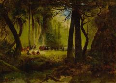 Moran Thomas Reception Of Dominique De Gourgues By The Indians 1877