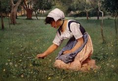 Pearce Charles Sprague Gathering Dandelions 1881
