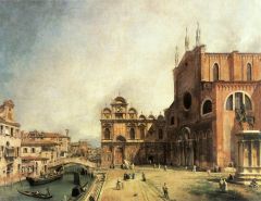 Canaletto, Saints Jean et Paul et l'école de Saint Marc