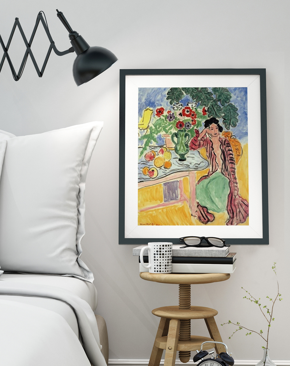 Peinture sur toile, reproduction de Henri Matisse, La Robe Persane - 1940 qualité musée en situation