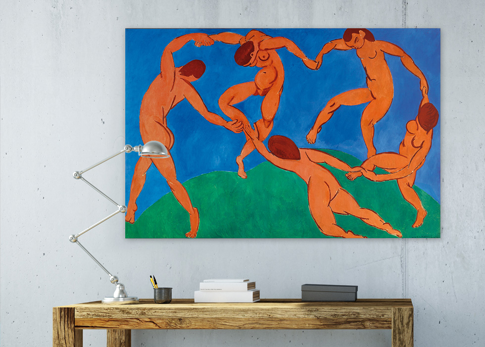 Peinture sur toile, reproduction de Matisse, La Danse qualité musée en situation