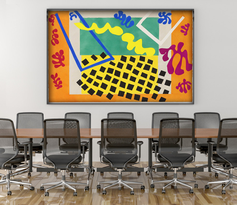 Peinture sur toile, reproduction de Matisse, Les Codomas qualité musée en situation