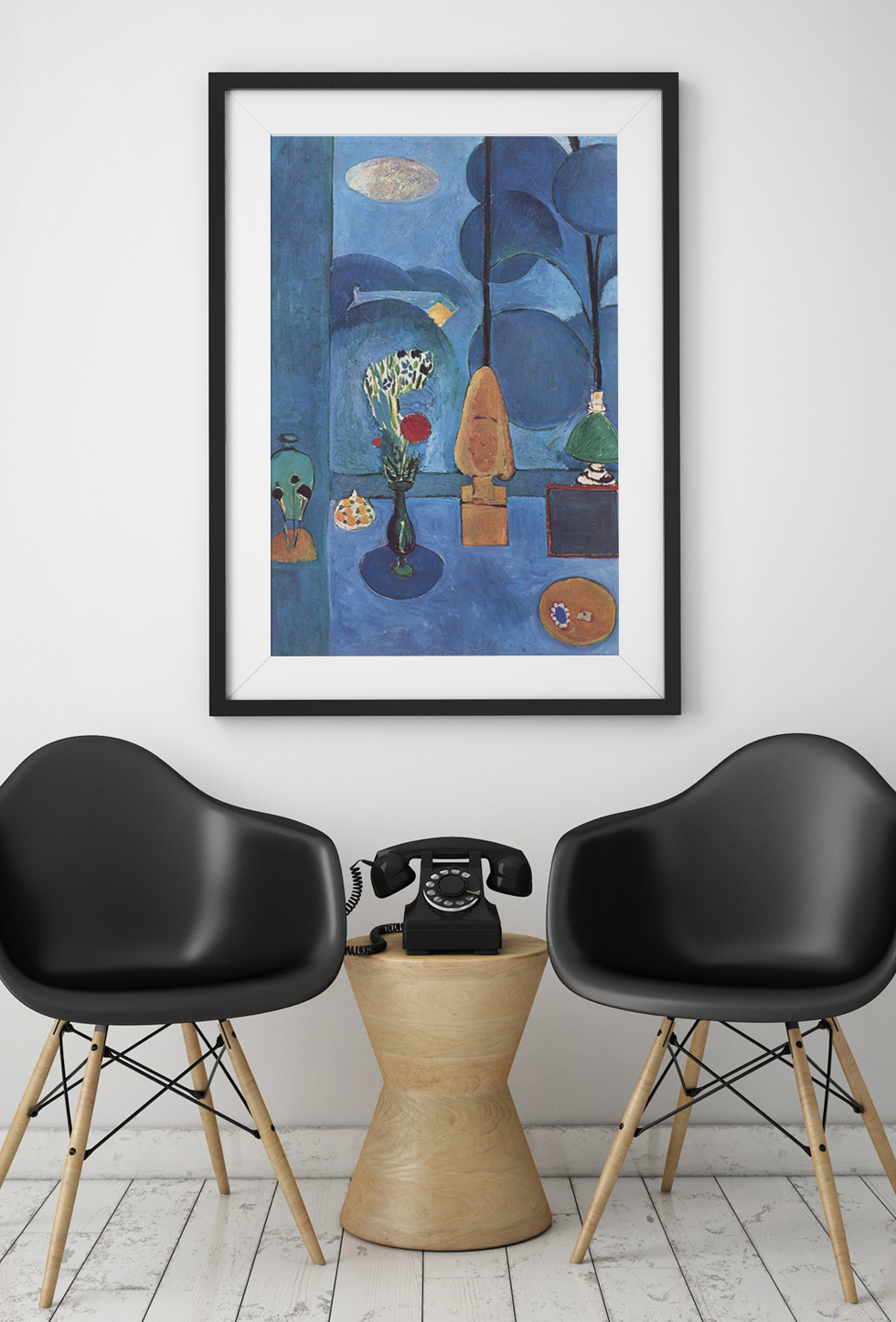 Peinture sur toile, reproduction de Matisse, La Fenetre Bleue qualité musée en situation