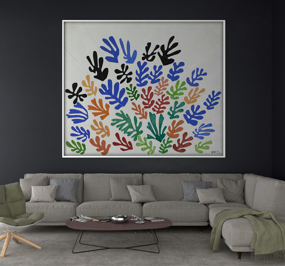 Peinture sur toile, reproduction de Matisse, The Sheaf - La Gerbe qualité musée en situation