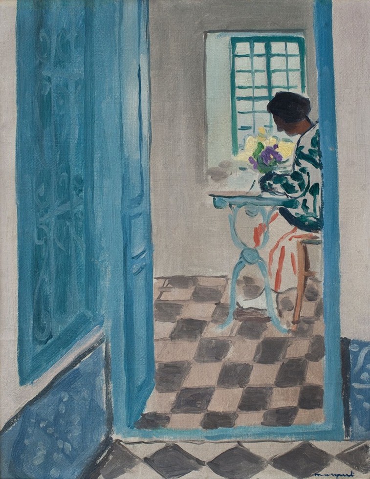 Peinture sur toile, reproduction de Albert Marquet, Intérieur à Sidi-Bou-Saïd, c. 1923 qualité musée