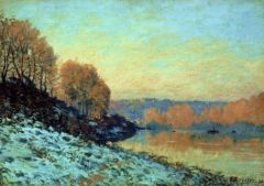 Alfred Sisley Seine Bougival Winter - 1872