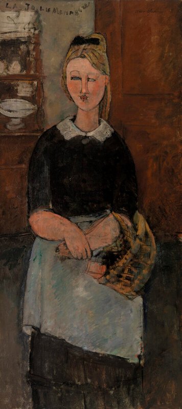 Peinture sur toile, reproduction de Amedeo Modigliani, La jolie ménagère, 1915 qualité musée