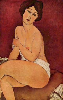 Amedeo Modigliani, Nu Assis Sur Un Divan